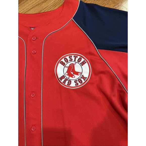 MLB Genuine Merchandise Boston Red Sox MLB Baseball Pedroia Red 2X Jersey EUC - Picture 3 of 6